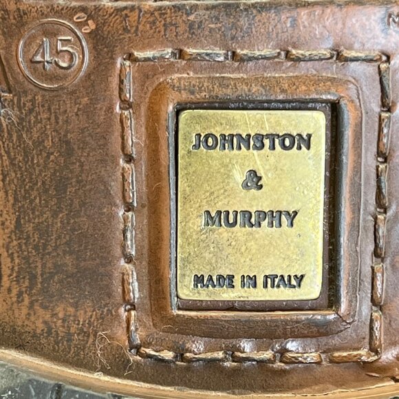 Johnston & Murphy Burrell Dark Mahogany Leather Monk Strap Shoes Size 12M - Picture 11 of 12